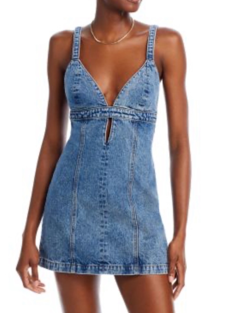 Re/Done Blue Denim Mini Dress